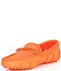 Color:Orange - Image 4 - Men's Braided Lace Lux Washable Loafer Drivers