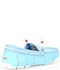 Color:Spray Blue - Image 2 - Men's Braided Lace Washable Boat Loafers