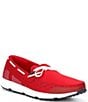 Color:Signal Red/White/Navy - Image 1 - Men's Waterproof Breeze Leap Lace Washable Boat Slip-Ons