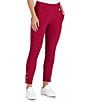 Color:Crimson - Image 1 - Hexagon Collection Ariana Slim Ankle Crop Joggers