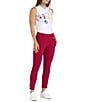 Color:Crimson - Image 3 - Hexagon Collection Ariana Slim Ankle Crop Joggers