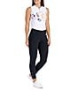Color:Black - Image 3 - Hexagon Collection Ariana Slim Ankle Crop Joggers