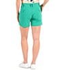 Color:Turquoise - Image 2 - Flutter Collection Cali Tropic Leaf Pull-On 5#double; Shorts
