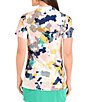 Color:Flutter Print - Image 2 - Flutter Collection Lucinda Printed Short Sleeve V-Neck Shirt