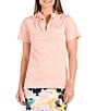 Color:Softly Pink - Image 1 - Flutter Collection Lucinda Softly Short Sleeve V-Neck Shirt