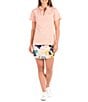 Color:Softly Pink - Image 3 - Flutter Collection Lucinda Softly Short Sleeve V-Neck Shirt