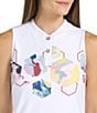 Color:White - Image 4 - Hexagon Collection Emery Hex Print Sleeveless Top