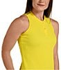 Color:Canary - Image 4 - Swingdish Kaleidoscope Solid Emerson Sleeveless Collared Tank Top