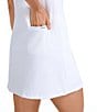 Color:White - Image 4 - Kaleidoscope Solid Gabriela Banded Collar Sleeveless Tennis Dress