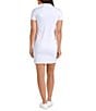 Color:White - Image 2 - Kaleidoscope Solid Sydney Point Collar Short Sleeve Golf Dress