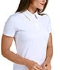 Color:White - Image 4 - Kaleidoscope Solid Sydney Point Collar Short Sleeve Golf Dress