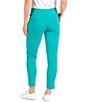 Color:Turquoise - Image 2 - Love Collection Linda Cropped Slim Pants
