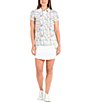 Color:Love Print - Image 1 - Love Collection Meredith Printed Short Sleeve Point Collar Polo Top