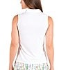 Color:White - Image 2 - Love Collection Roxanne Sleeveless Collared Top