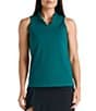 Color:Teal - Image 1 - Marble Collection Harmony Sleeveless Ruffle V-Neck Tank Top