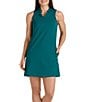 Color:Teal - Image 1 - Marble Collection Jalen Sleeveless Ruffle V-Neck Dress