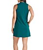 Color:Teal - Image 2 - Marble Collection Jalen Sleeveless Ruffle V-Neck Dress