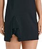 Color:Black - Image 4 - Marble Collection Nyla Short Sleeve Quarter Zip Dress