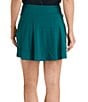 Color:Teal - Image 2 - Marble Collection Opal Pleated Skort