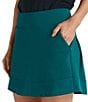 Color:Teal - Image 3 - Marble Collection Opal Pleated Skort