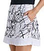 Color:Marble Print - Image 5 - Marble Collection Opal Print Pleated Skort
