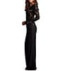 Tadashi Shoji Deep V-Neck Lace Crepe Jumpsuit - Image 3