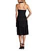 Tadashi Shoji Halter Fringe Crepe Midi Dress, Color:Black - Image 2