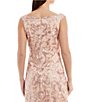 Color:Antique Pink - Image 4 - Sweetheart Neck Sleeveless Embroidered Lace Gown