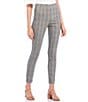 Takara High Rise Millennium Plaid Pull-On Pants, Color:Grey Plaid - Image 1