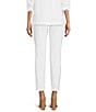 Color:White - Image 2 - High Rise Pull-On Pants