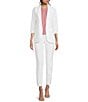 Takara High Rise Pull-On Pants, Color:White - Image 3