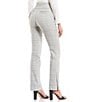 Color:Grey - Image 2 - High Rise Side Slit Bootcut Trouser Pants