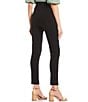 Color:Black - Image 2 - High-Waisted Flat-Front Pull-On Skinny Pants