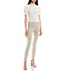 Color:Stowal Stone - Image 3 - High-Waisted Flat-Front Pull-On Skinny Pants