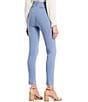 Color:Infinity Blue - Image 2 - High-Waisted Flat-Front Pull-On Suiting Skinny Pants