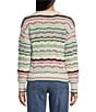 Takara Long Sleeve Pointell Printed Pullover Top, Color:Green Multi - Image 2