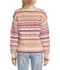 Takara Long Sleeve Pointell Printed Pullover Top, Color:Multi - Image 2
