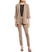 Color:Truffle - Image 4 - Coordinating Notch Collar Roll Tab Suiting Blazer