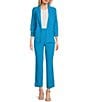 Takara Coordinating Pleated Front Tapered Pants, Color:BDN Blue Danube - Image 3
