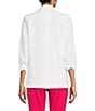 Takara Coordinating Ruched Sleeve Notched Collar Blazer, Color:White - Image 2