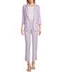 Color:New Lavender - Image 3 - Coordinating Ruched Sleeve Notched Collar Blazer