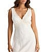 Talisman Luca Silk Jacquard V-Neck Sleeveless Lace Slip Maxi Dress - Image 6