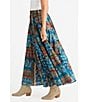 Talisman Twilight Cotton Voile Patchwork Print Maxi Skirt, Color:Sicilian Patchwork - Image 3
