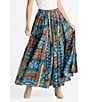 Talisman Twilight Cotton Voile Patchwork Print Maxi Skirt, Color:Sicilian Patchwork - Image 4
