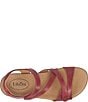 Color:Cranberry - Image 5 - Big Time Leather Strap Sandals