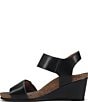 Color:Black - Image 4 - Carousel 3 Leather Wedge Sandals