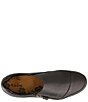 Color:Black - Image 4 - Character Leather Side Zip Wedge Slip-Ons