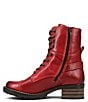 Color:Classic Red - Image 3 - Crave Leather Lug Sole Combat Booties