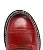 Color:Classic Red - Image 4 - Crave Leather Lug Sole Combat Booties