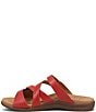 Color:True Red - Image 4 - Double U Leather Slide Sandals